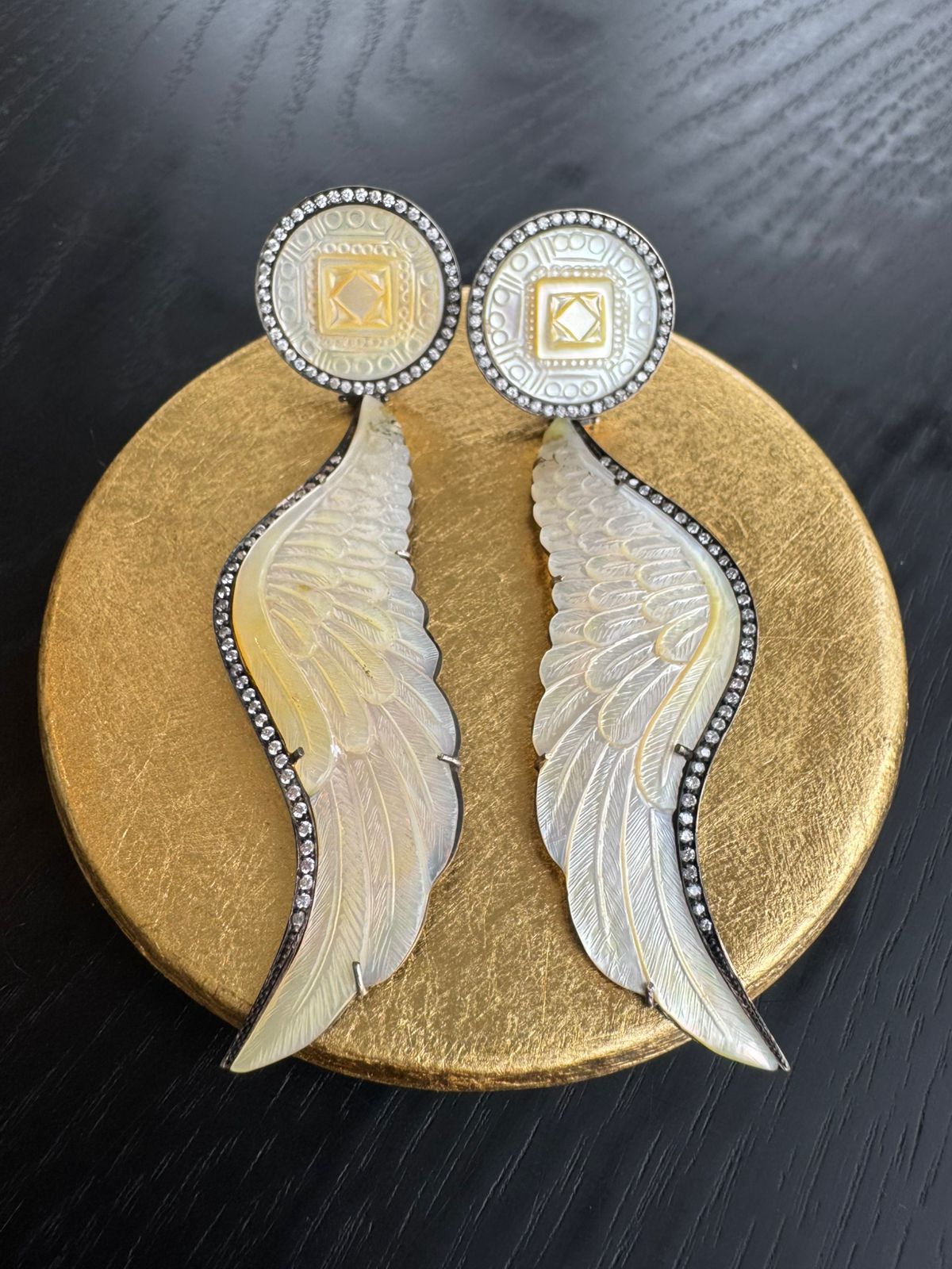 Brinco Raquel Correa Asa com Brilhantes