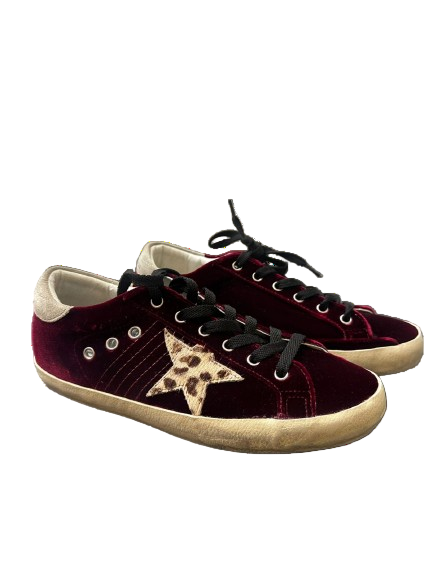 Tênis Golden Goose Superstar Veludo Vinho Tam. 36 BR