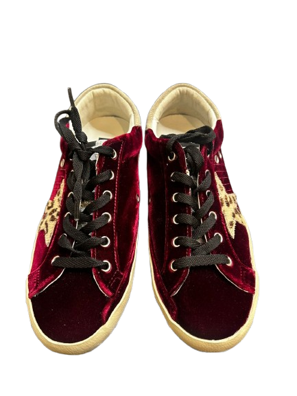 Tênis Golden Goose Superstar Veludo Vinho Tam. 36 BR
