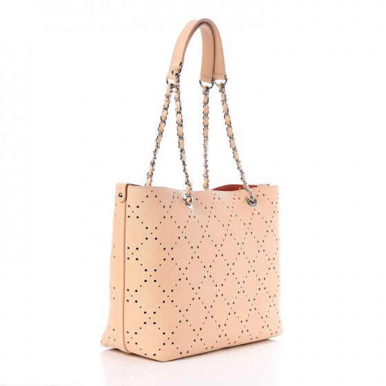 Bolsa Perforated CC Shop Tote nude