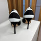 Scarpin Manolo Blahnik preto e branco TAM. 33 BR