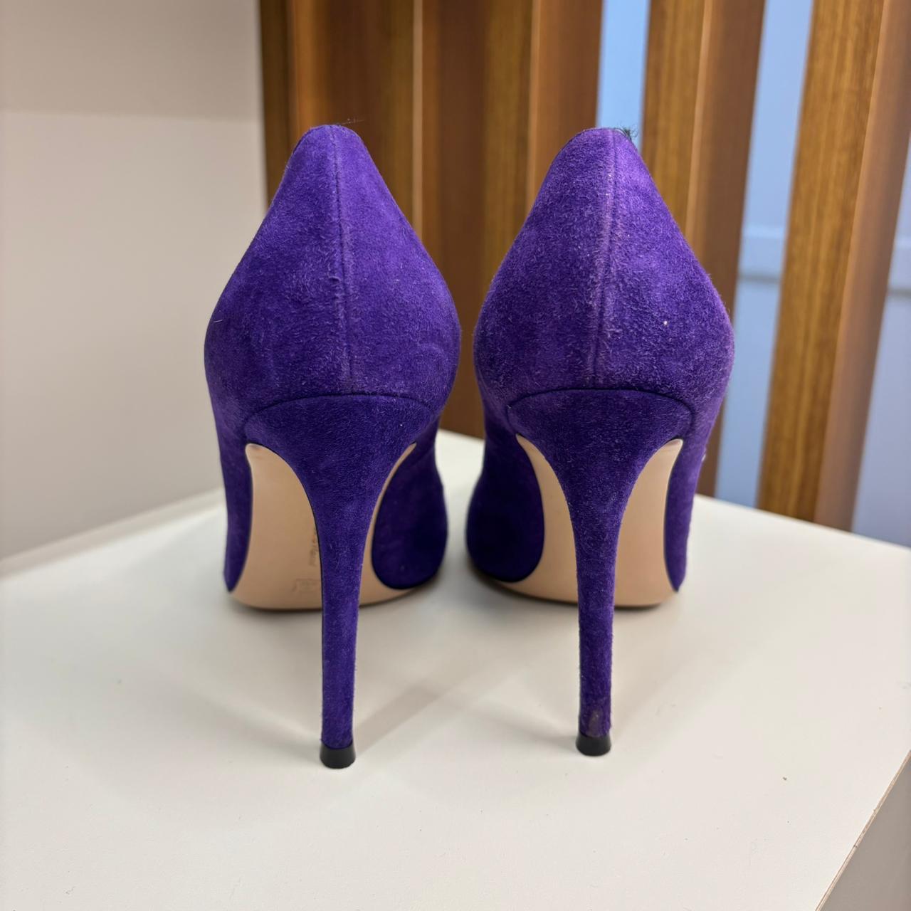 Salto scarpin Gianvito 105 Gianvito Rossi roxo TAM. 34 BR