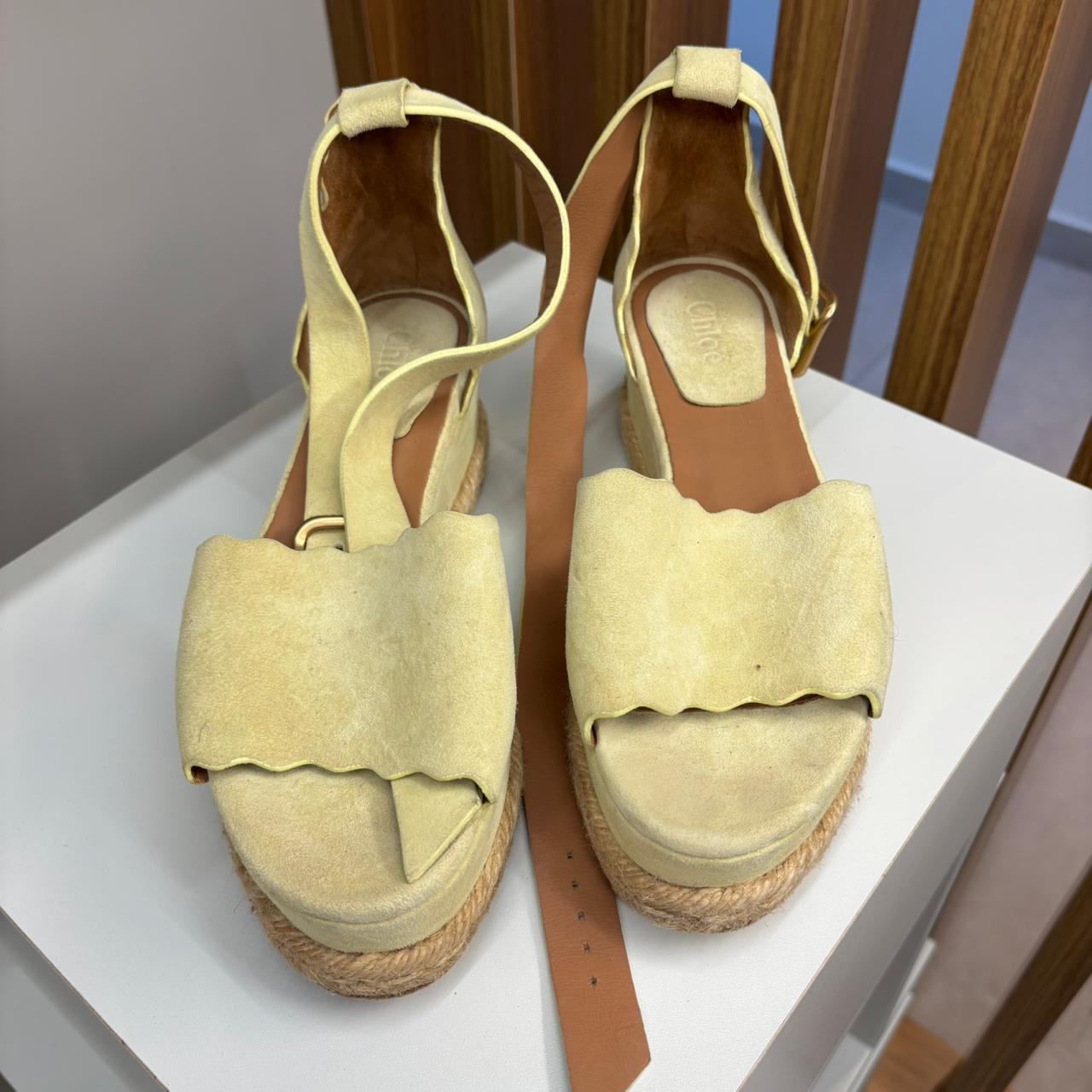 Espadrille Plataforma Chloé amarelo TAM. 35 BR