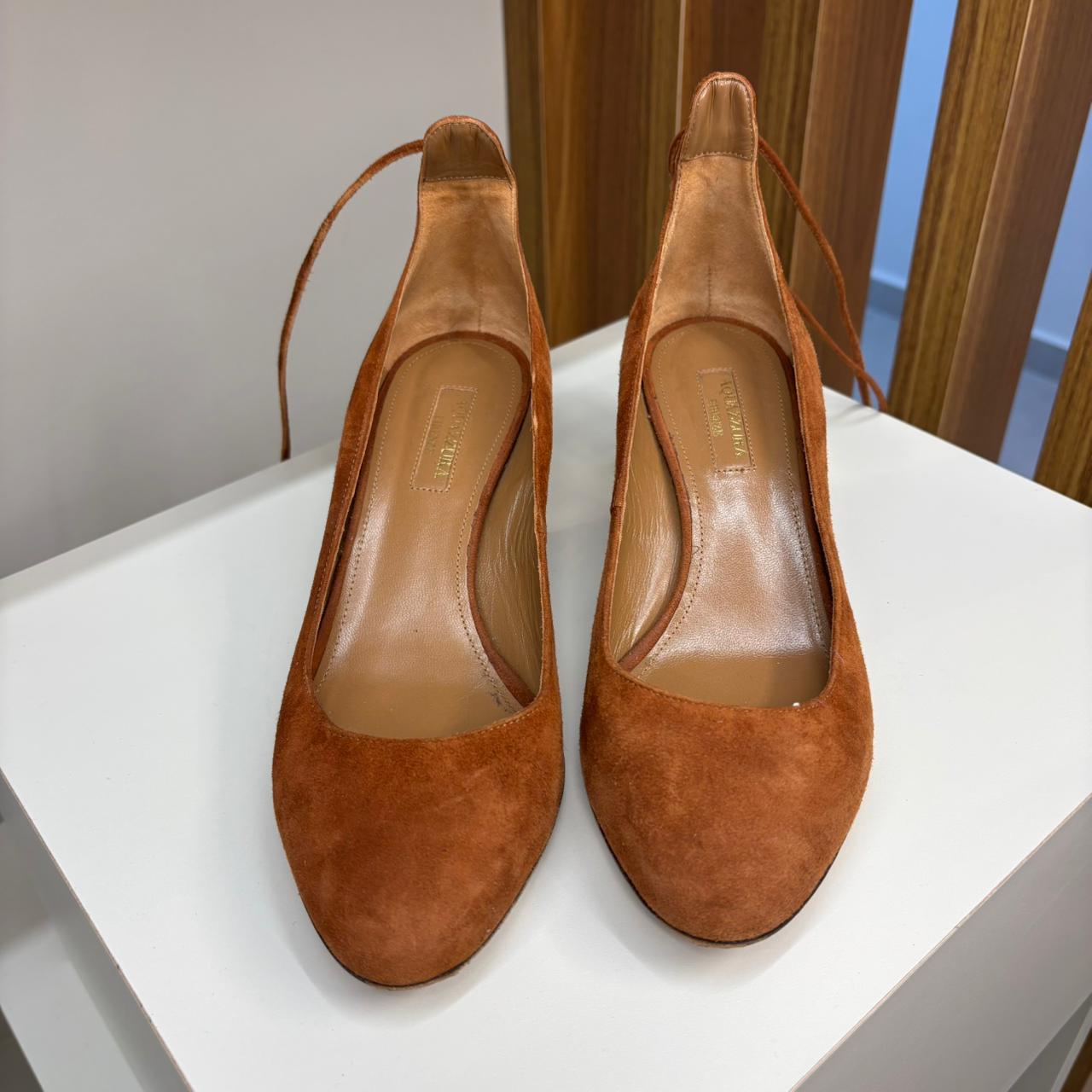 Sandália Aquazzura marrom TAM. 34 BR