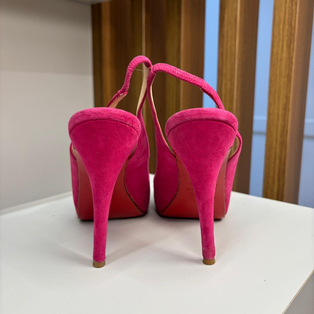 Salto Christian Louboutin Very Privé slingback rosa TAM. 33,5 BR