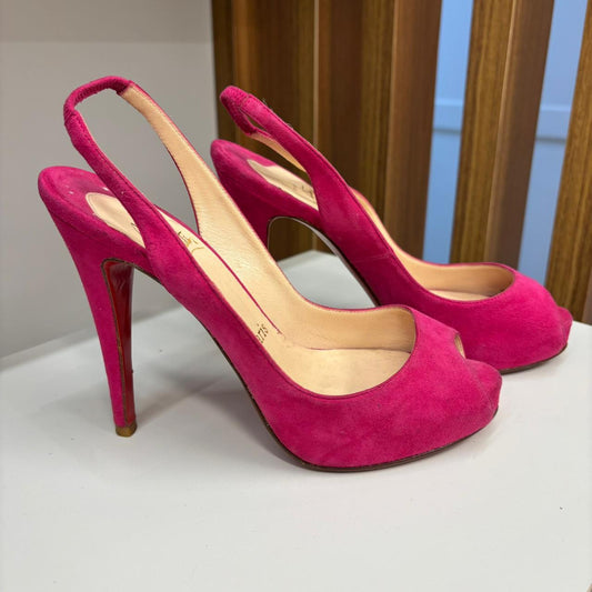 Salto Christian Louboutin Very Privé slingback rosa TAM. 33,5 BR