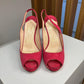 Salto Christian Louboutin Very Privé slingback rosa TAM. 33,5 BR