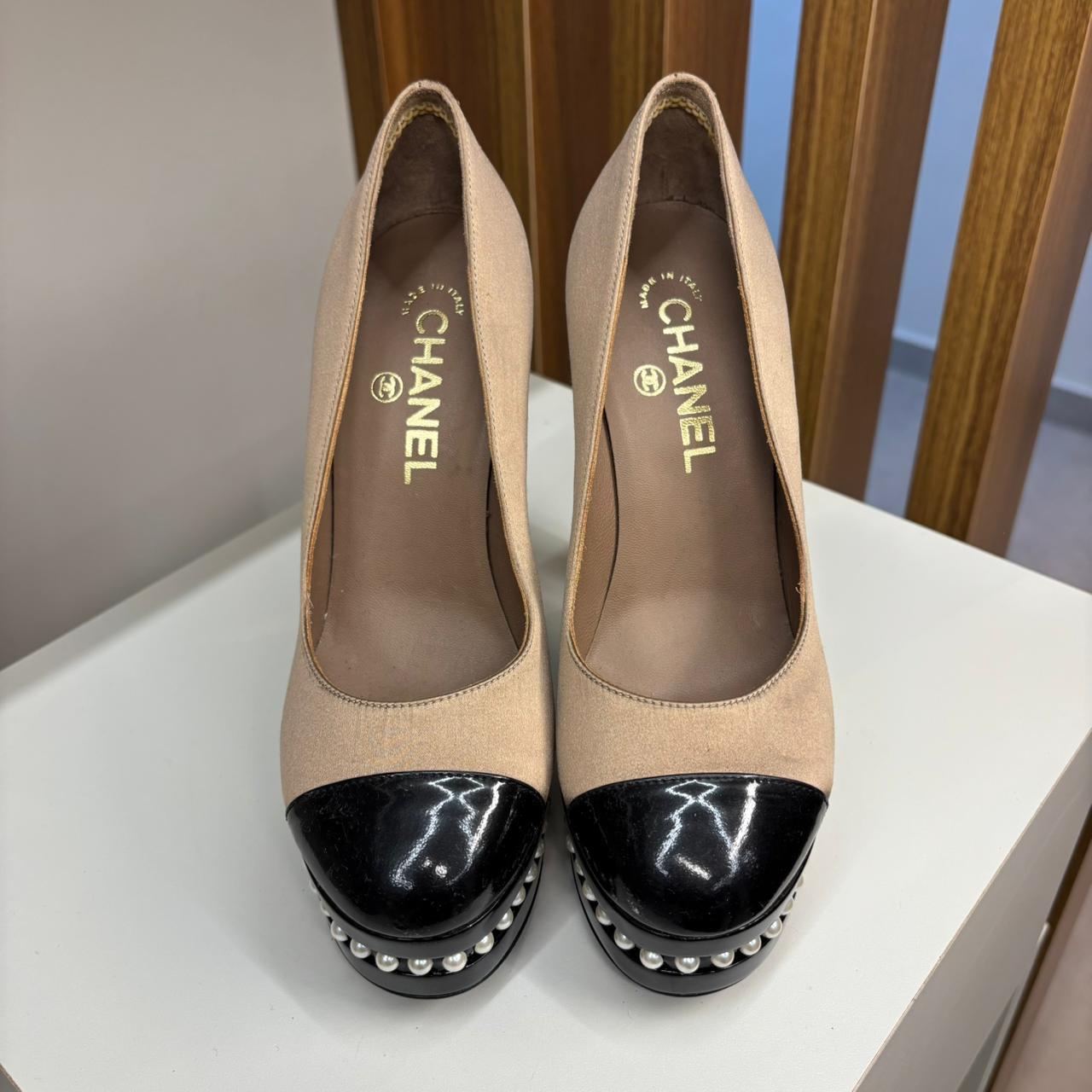 Salto Chanel Pearl Platform Pumps TAM. 34 BR