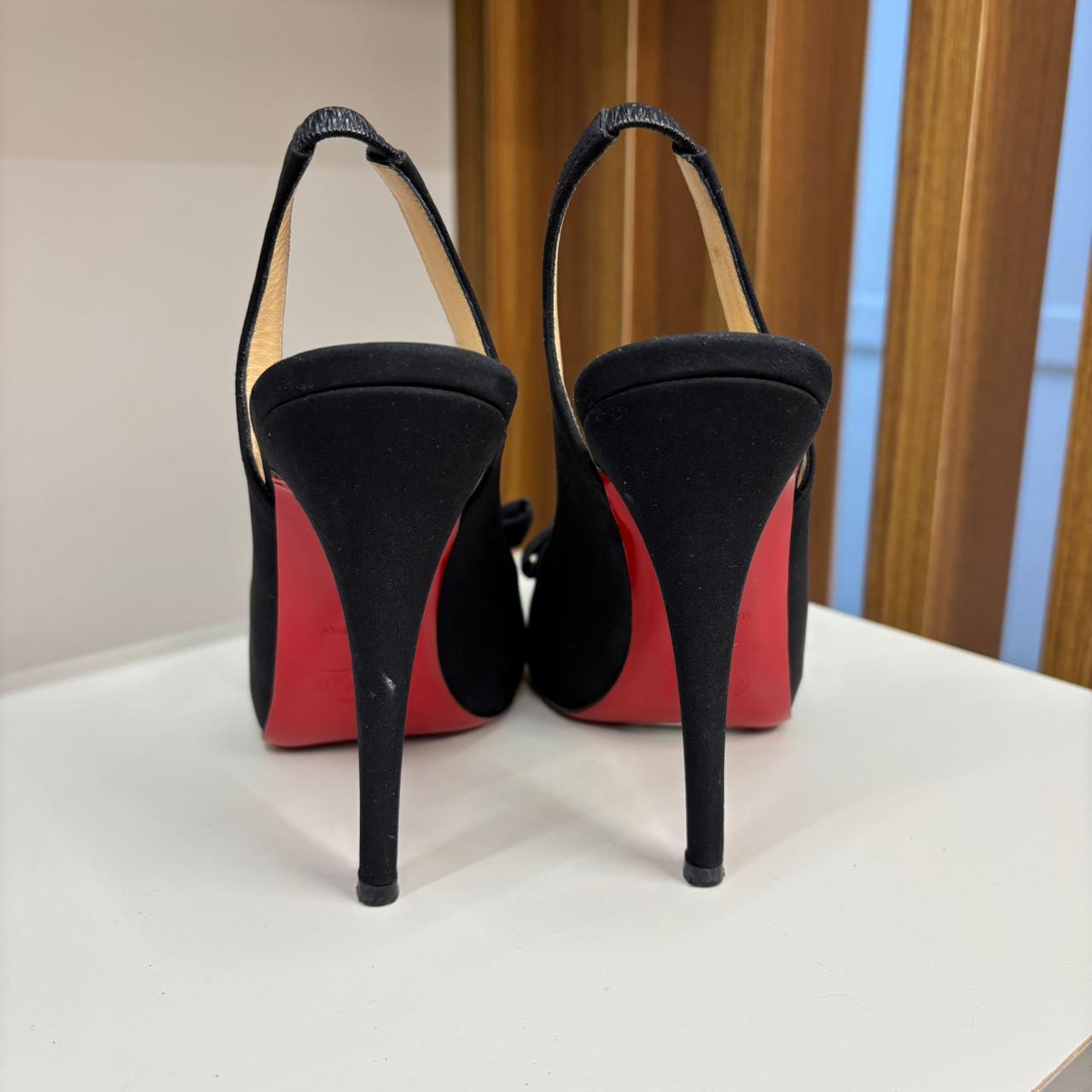Sandálias slingback Christian Louboutin Very Prive preta TAM. 34