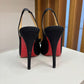 Sandálias slingback Christian Louboutin Very Prive preta TAM. 34 BR