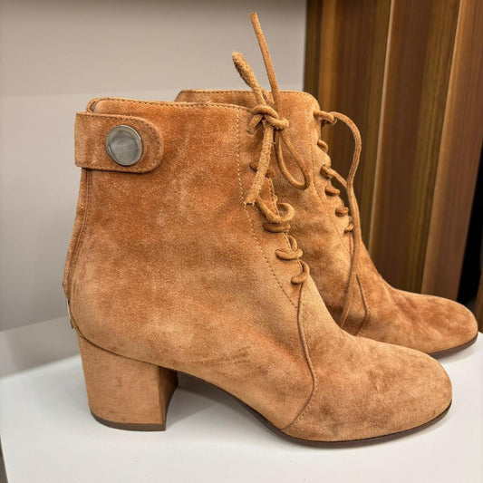 Bota Gianvito Rossi Suede Finlay Boots marrom TAM. 34 BR