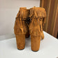 Bota Ankle Boots Aquazzura Woodstock marrom TAM. 34,5 br