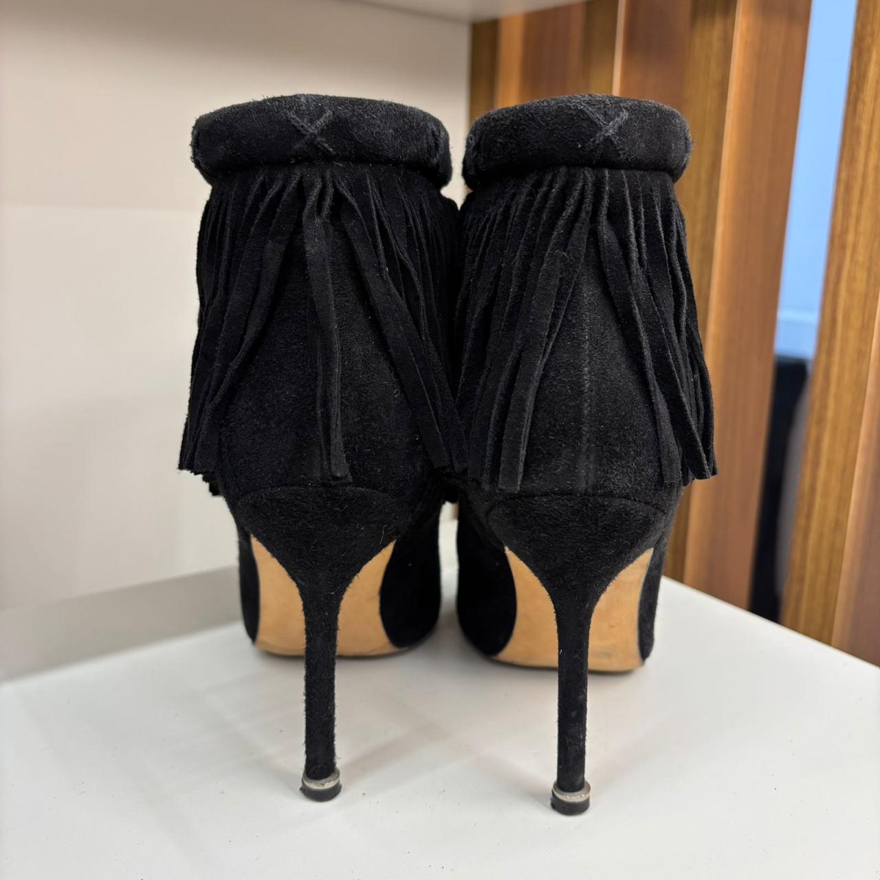 Ankle Boots Franjas preto Manolo Blahnik TAM. 34 BR