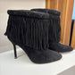 Ankle Boots Franjas preto Manolo Blahnik TAM. 34 BR