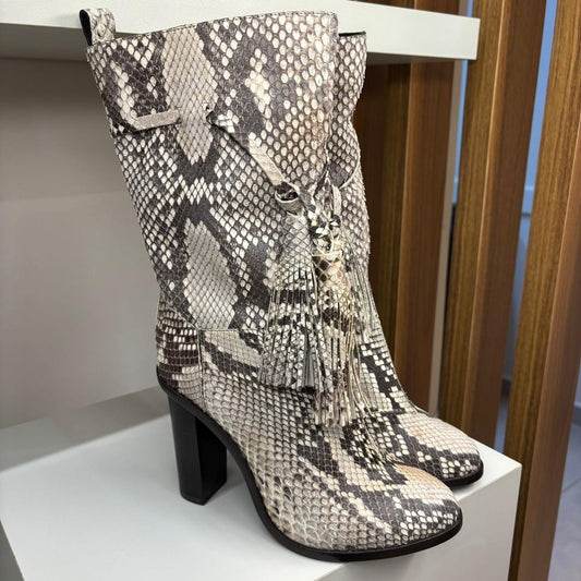 Bota cano médio píton Lanvin TAM. 34 BR