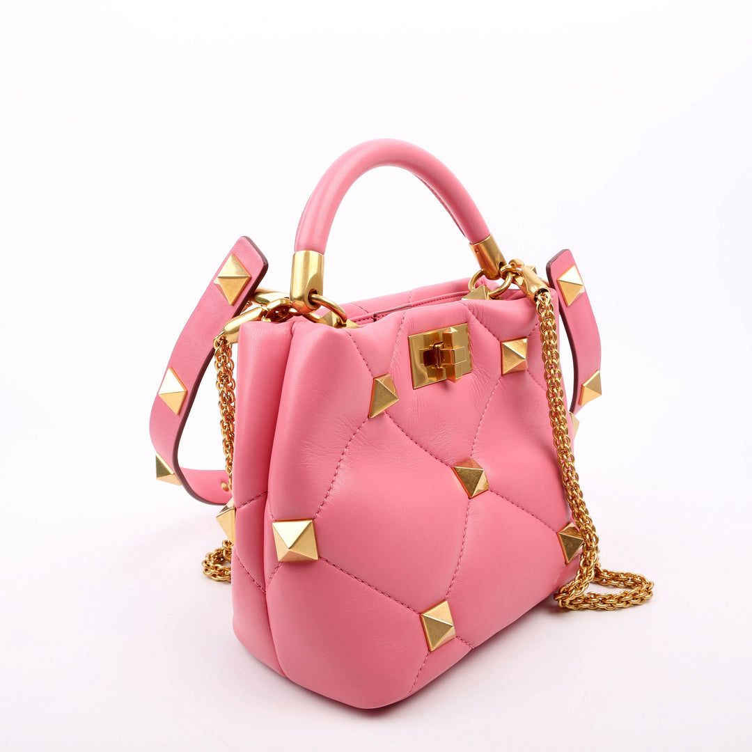 Bolsa Valentino Roman Stud Rosa