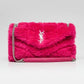 Bolsa Saint Laurent Loulou Puffer rosa