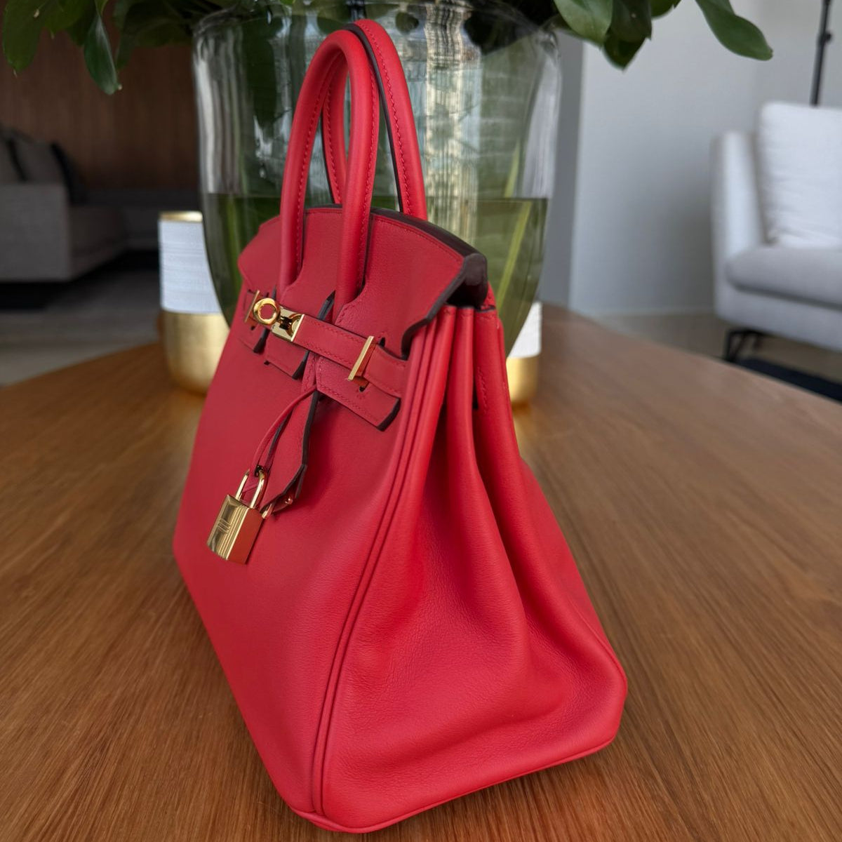 Bolsa Hèrmes Birkin 25 Vermelha