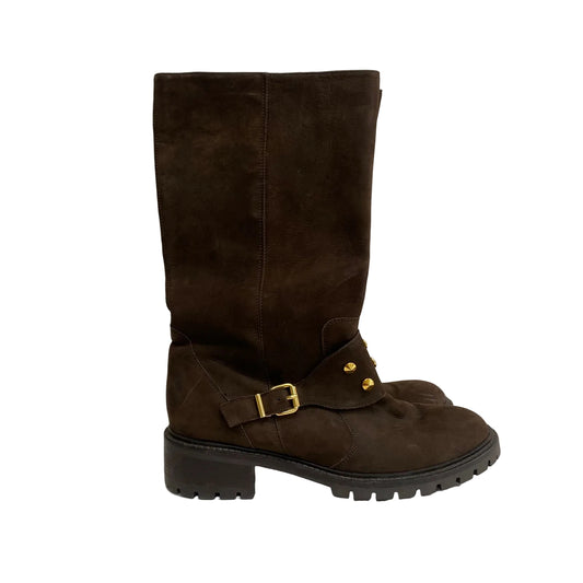 Bota Fendi Camurça Marrom Tam 38 Br
