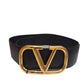 Cinto Valentino Preto e Dourado Tam G Br