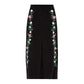 Saia Miu Miu Veludo Preta Com Flores Tam 38 BR
