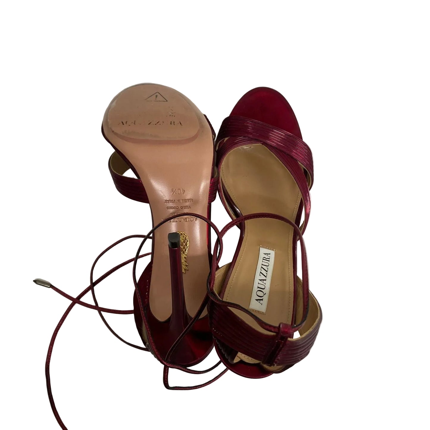 Sandalia Aquazzura Vinho Tam 38,5 Br