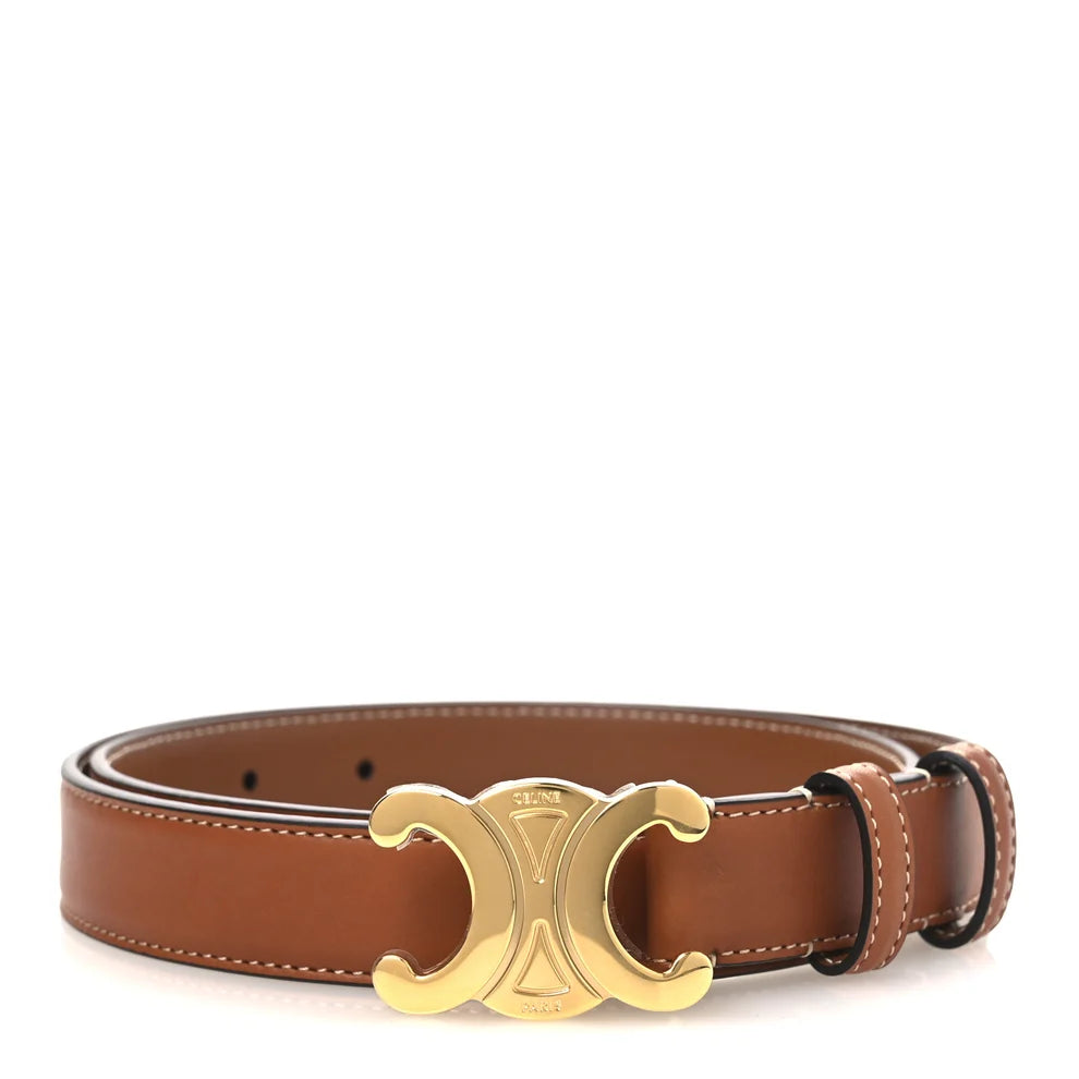 Cinto Celine Caramelo E Dourado