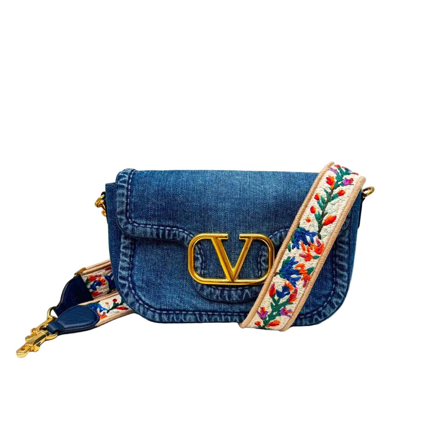 Bolsa Valentino Garavani Alltime Denim Azul