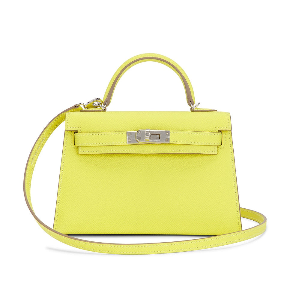 Bolsa Hermes Mini Kelly Amarela