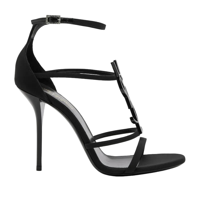 Sandalia Cassandra Preto Tecido Tam 38 Br