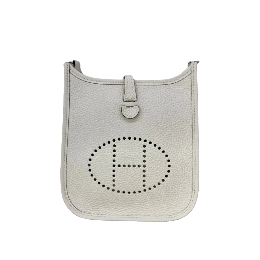 Bolsa Hermès Evelyne Branca Mini