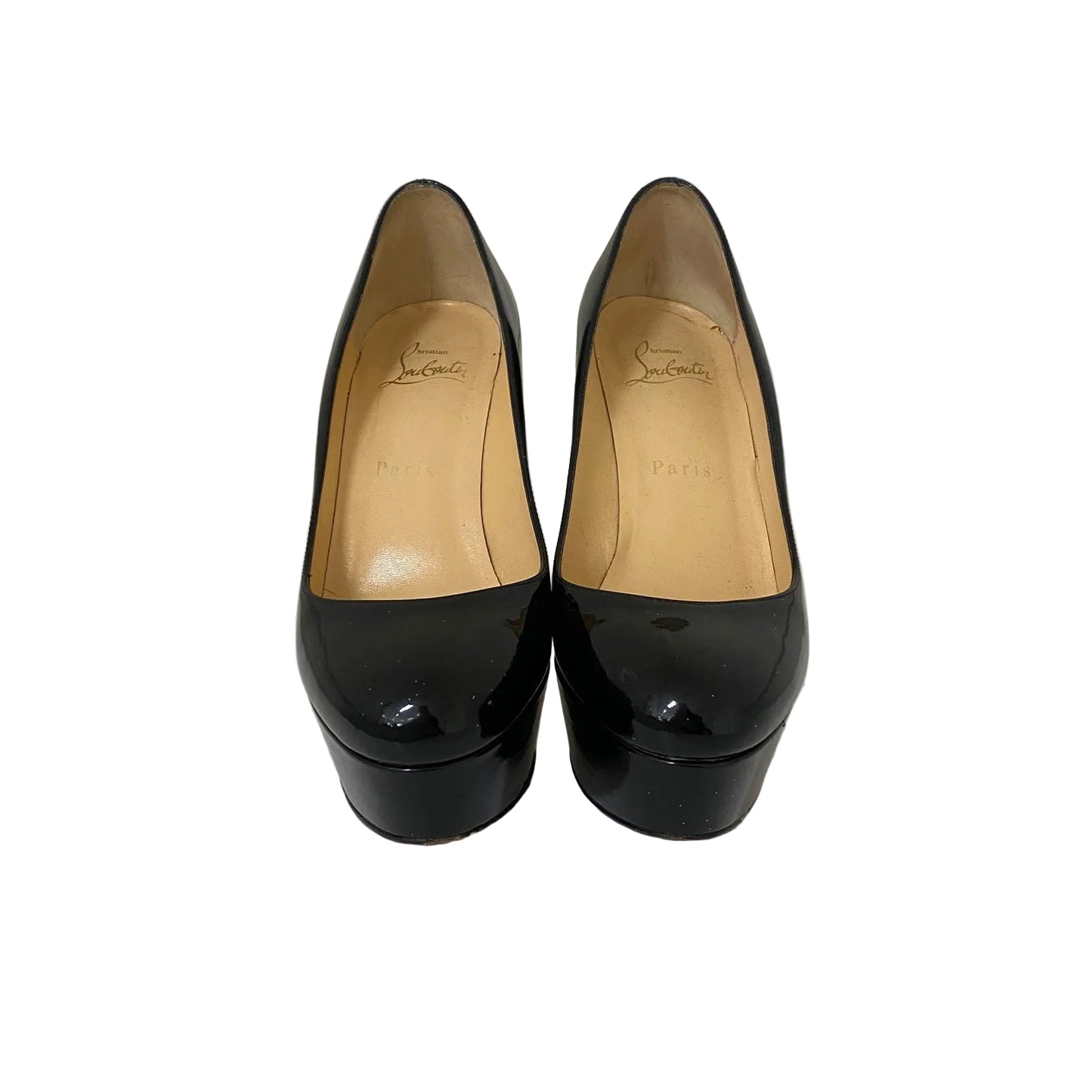 Sandália Louboutin Vinil Preta Tam 35,5 Br