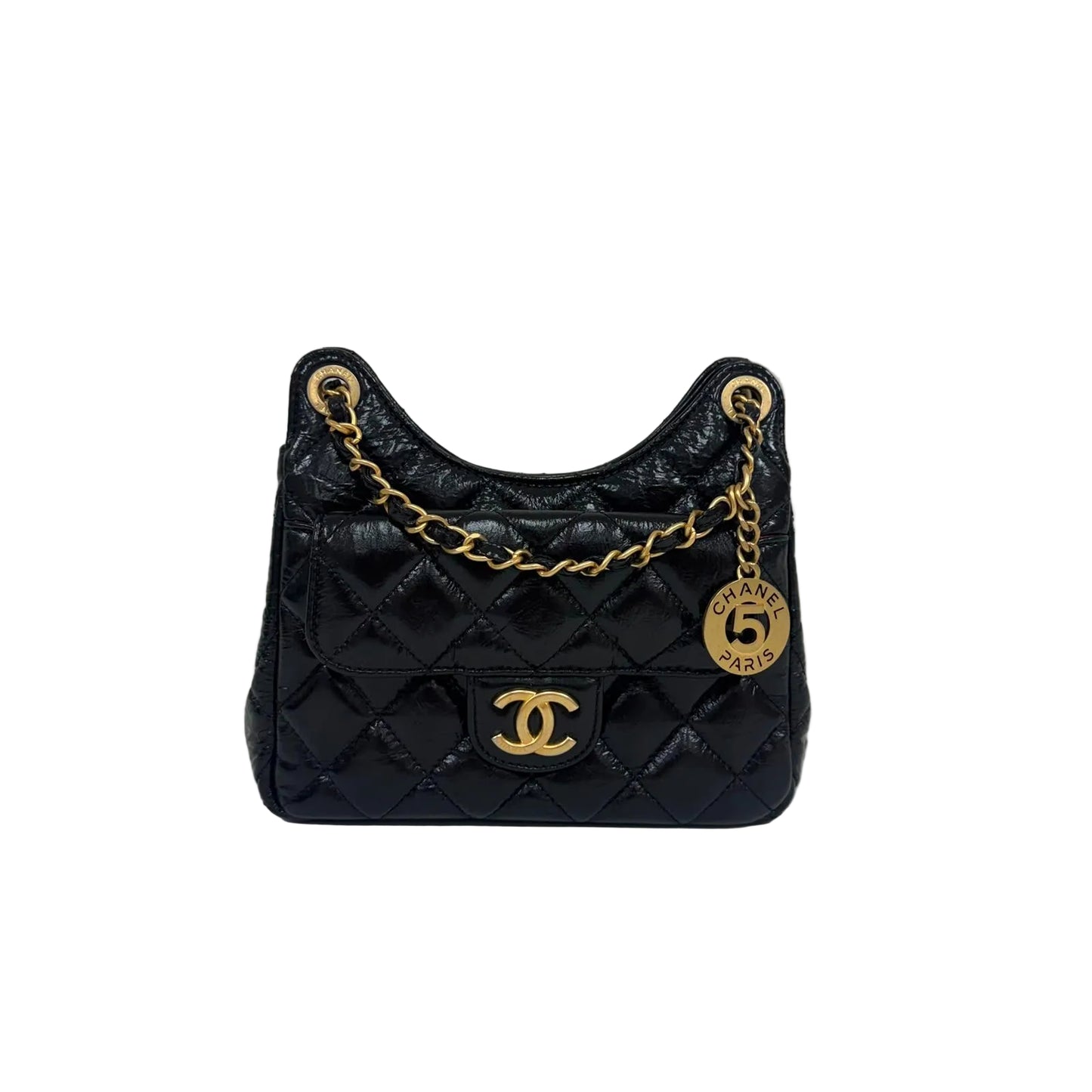 Bolsa Chanel Quilted Small Wavy Preta