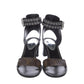 Sandalia Louis Vuitton Preta e Marrom Tam 37,5 Br
