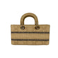 Bolsa Christian Dior Medium Lady D-Joy Em Ráfia