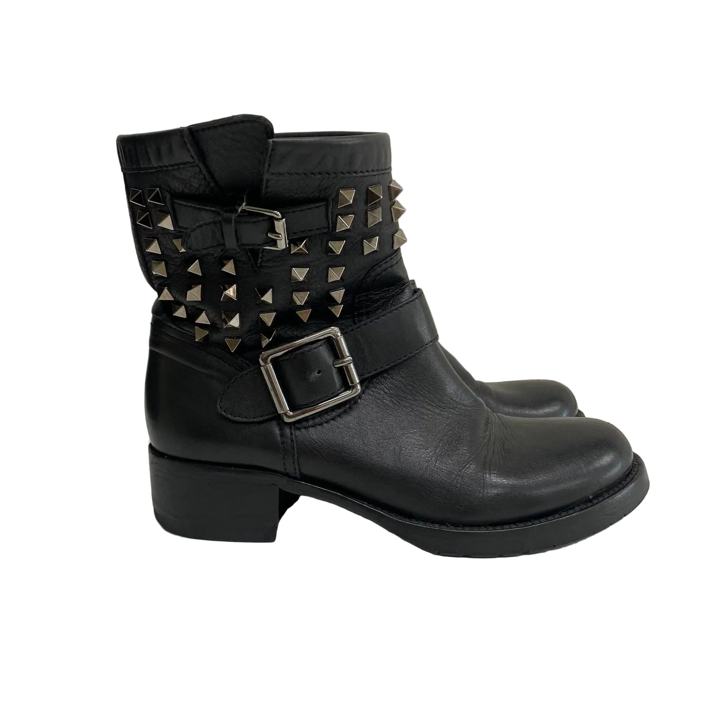Bota Valentino Preta Com Spikes Tam 35 Br