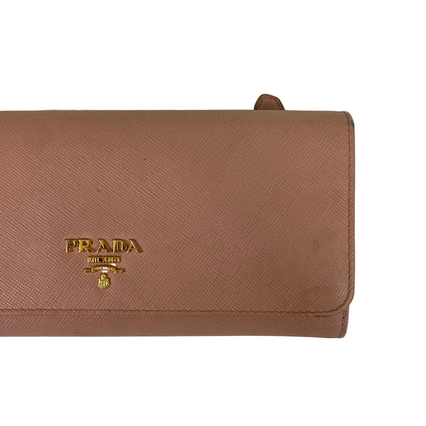 Carteira Prada Saffiano Rosa Claro