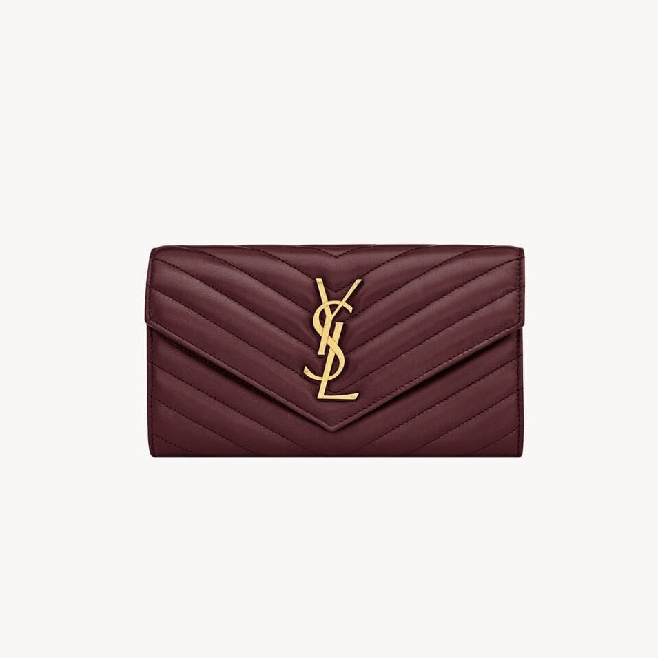 Carteira Saint Laurent Vinho