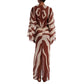 Vestido Johana Ortiz Marrom e Bege Tam 40 Br