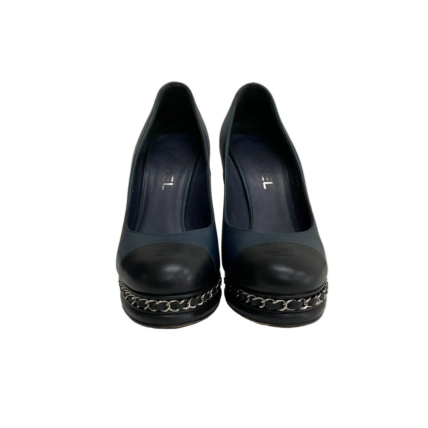Sapato Chanel Azul Marinho Tam 36 Br