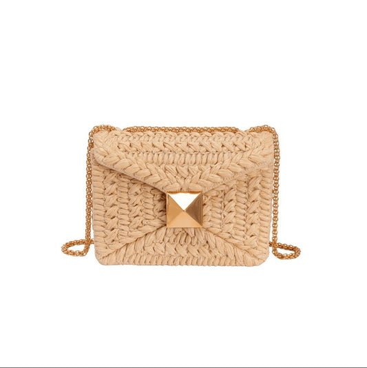 Bolsa Valentino Garavani One Stud Raffia