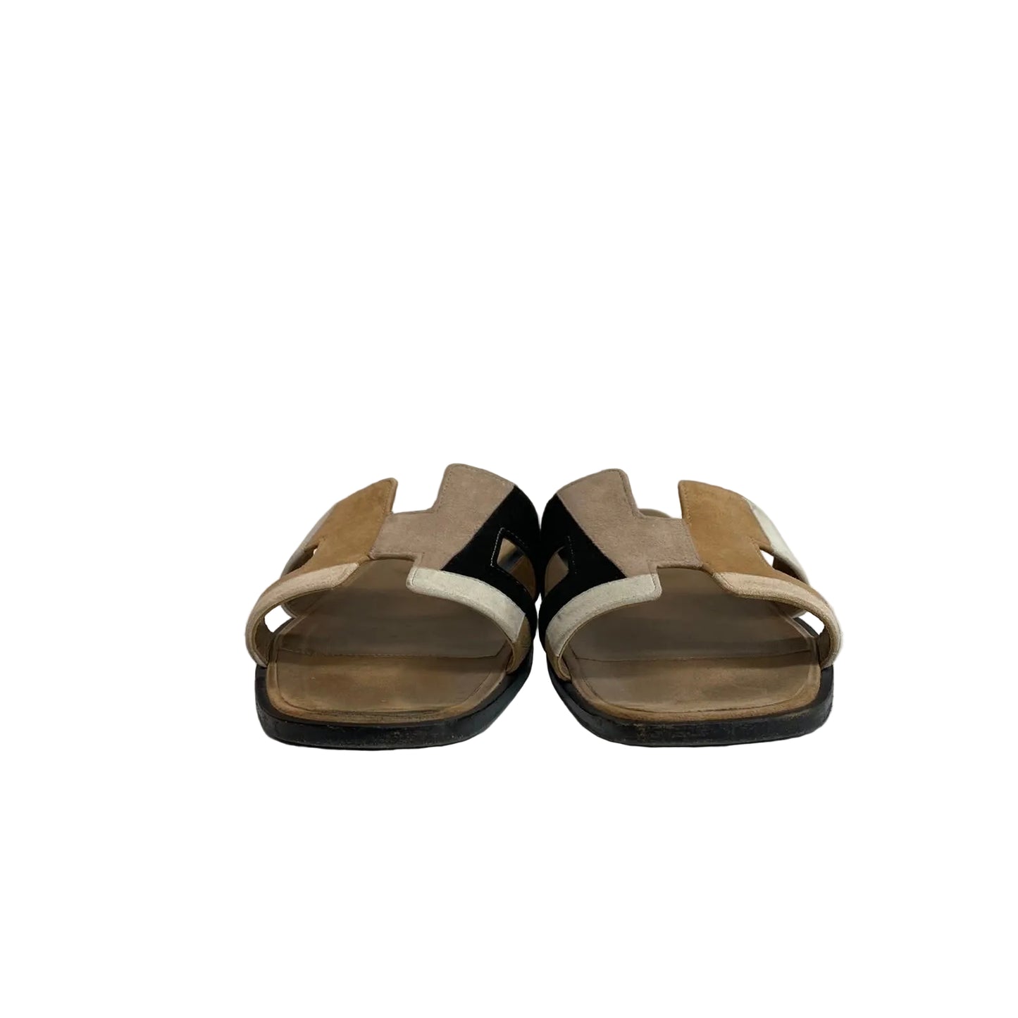 Rasteirinha Hermes Oran Tons de Bege Tam 37 BR