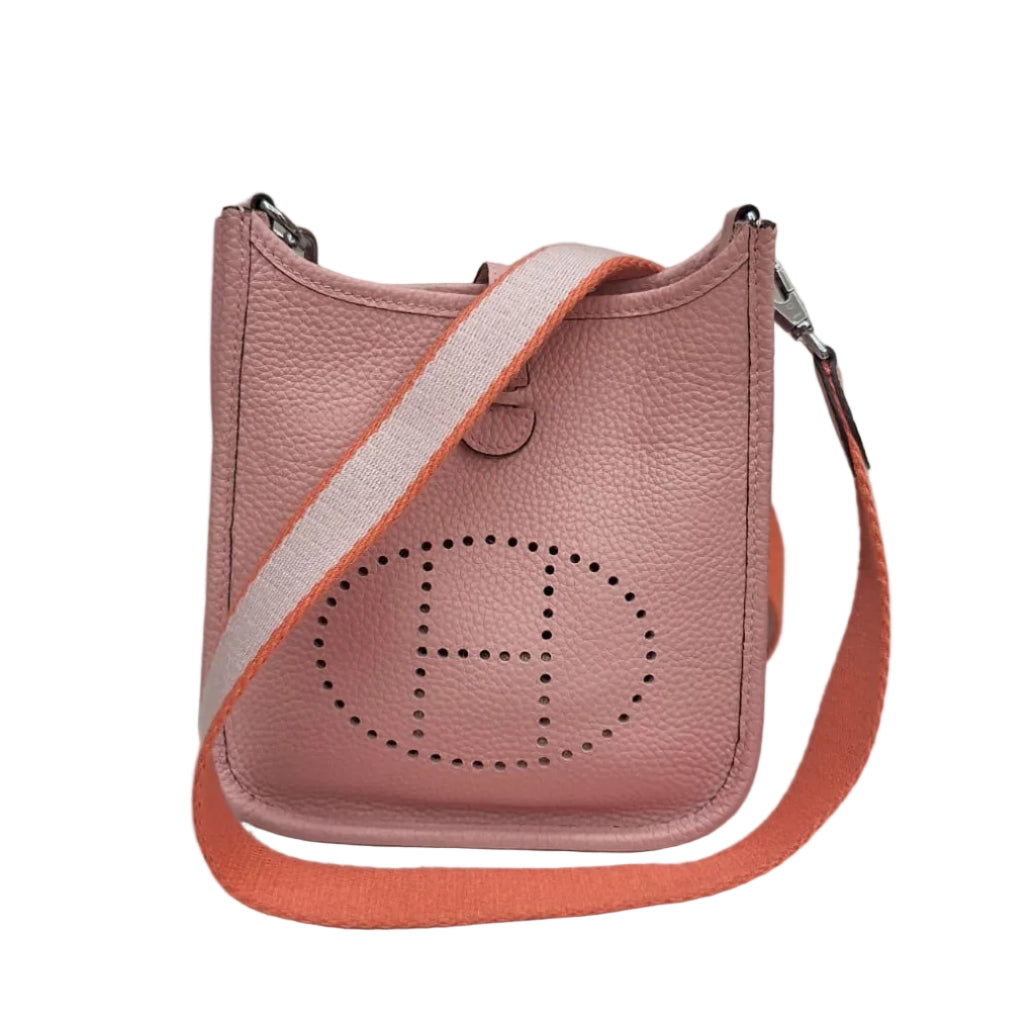 Bolsa Hermès Evelyne Rosa Mini
