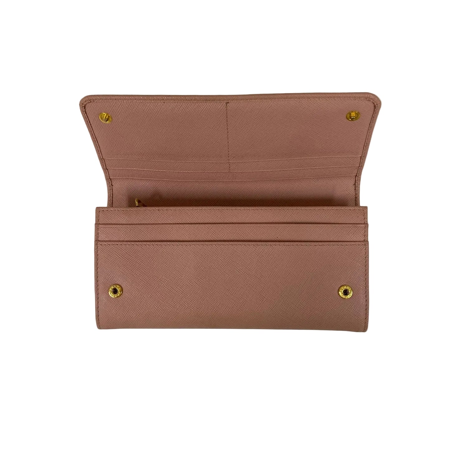Carteira Prada Saffiano Rosa Claro
