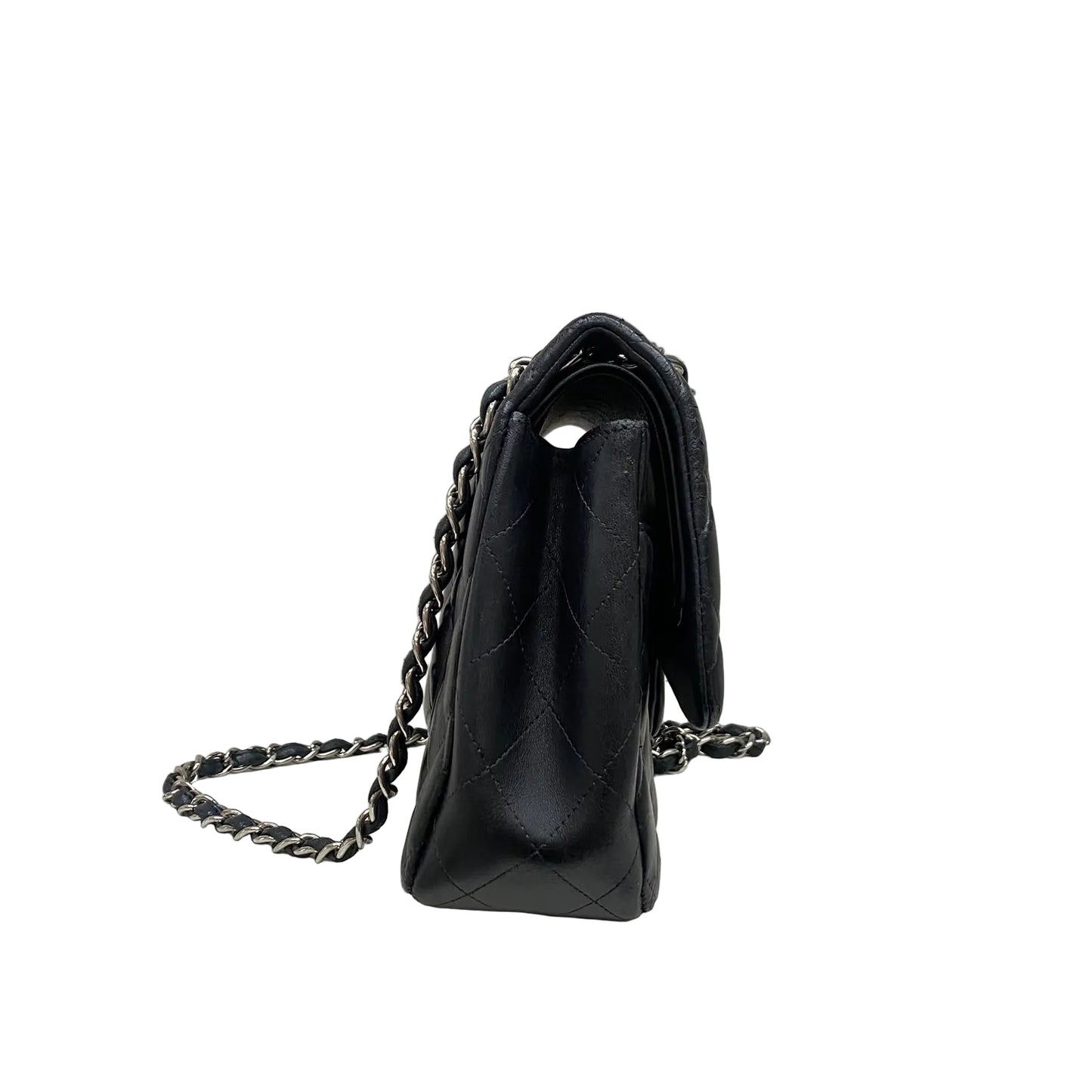 Bolsa Chanel Classic Jumbo Flap Preta Ferragem Prata