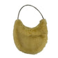 Bolsa Coperni Faux Fur Ring Swipe Bag Amarela