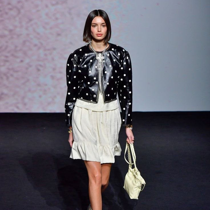 Casaco Chanel Biker Jacket Preta Couro Tam 36 Br