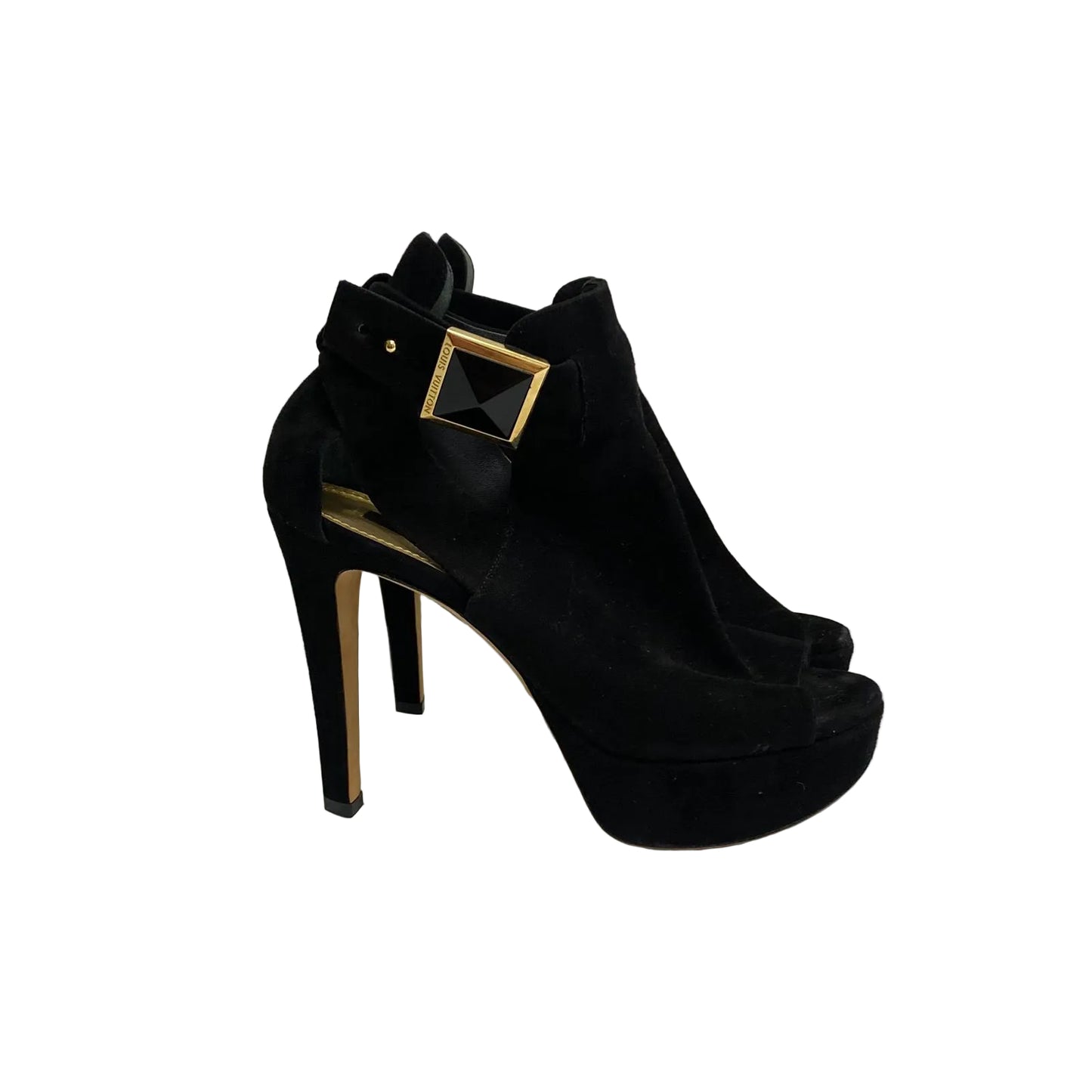 Sapato Louis Vuitton Camurca Preto Tam 36 Br