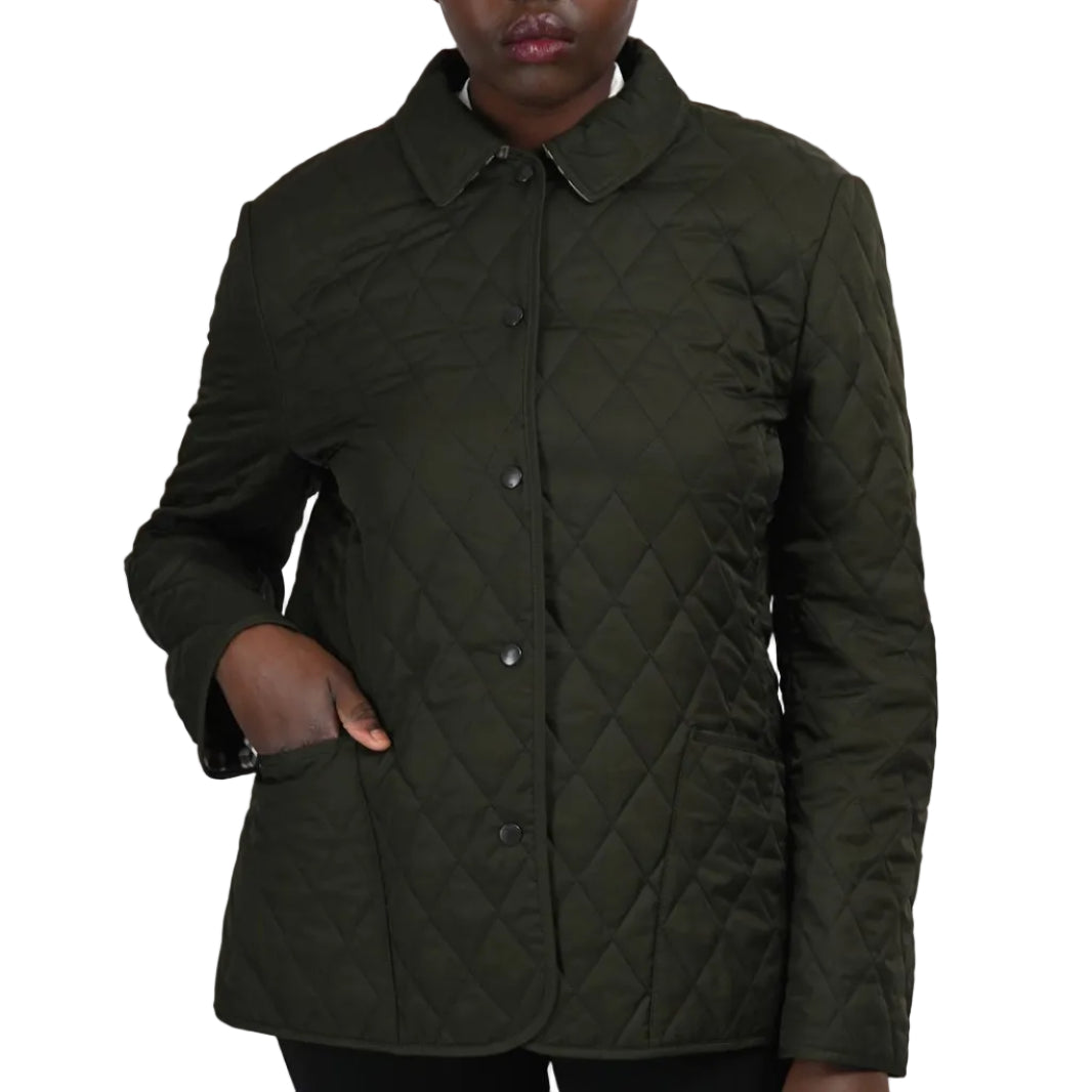 Casaco Burberry Verde Musgo Tam 36/38 Br