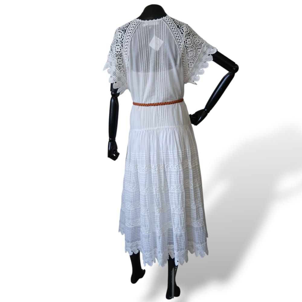 Vestido Zimmerman Branco Bordado Tam 34 Br